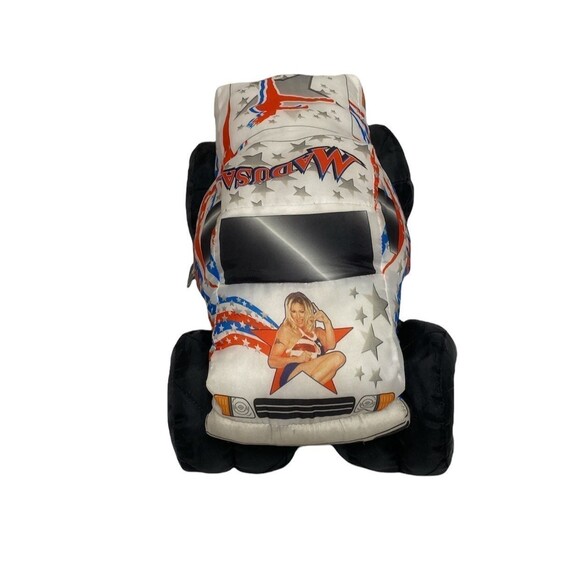 Monster Jam Plush Madusa Truck 10" Toy Retired 2000s Red White Blue - Picture 2 of 7